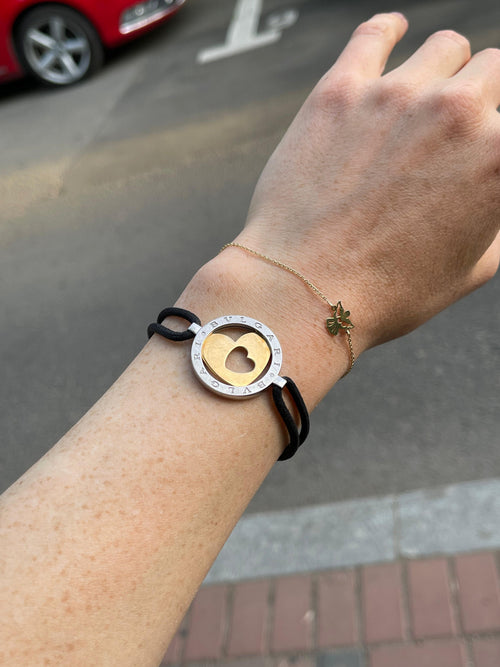 Bratara Bvlgari Tondo Cuore originalǎ Aur 18k si otel