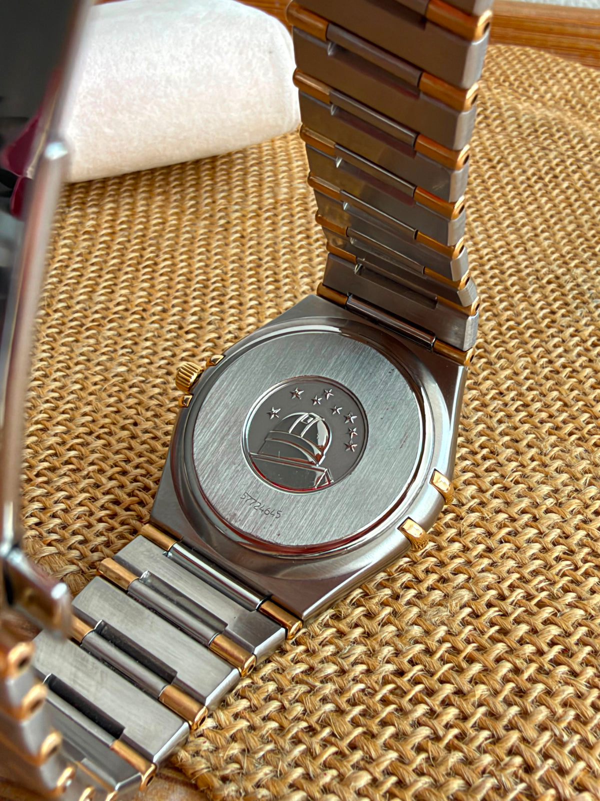 Omega Constellation Manhattan  Aur Otel - 33.5mm diametrul Full set - Conditie excelenta - Ref. 396.1201