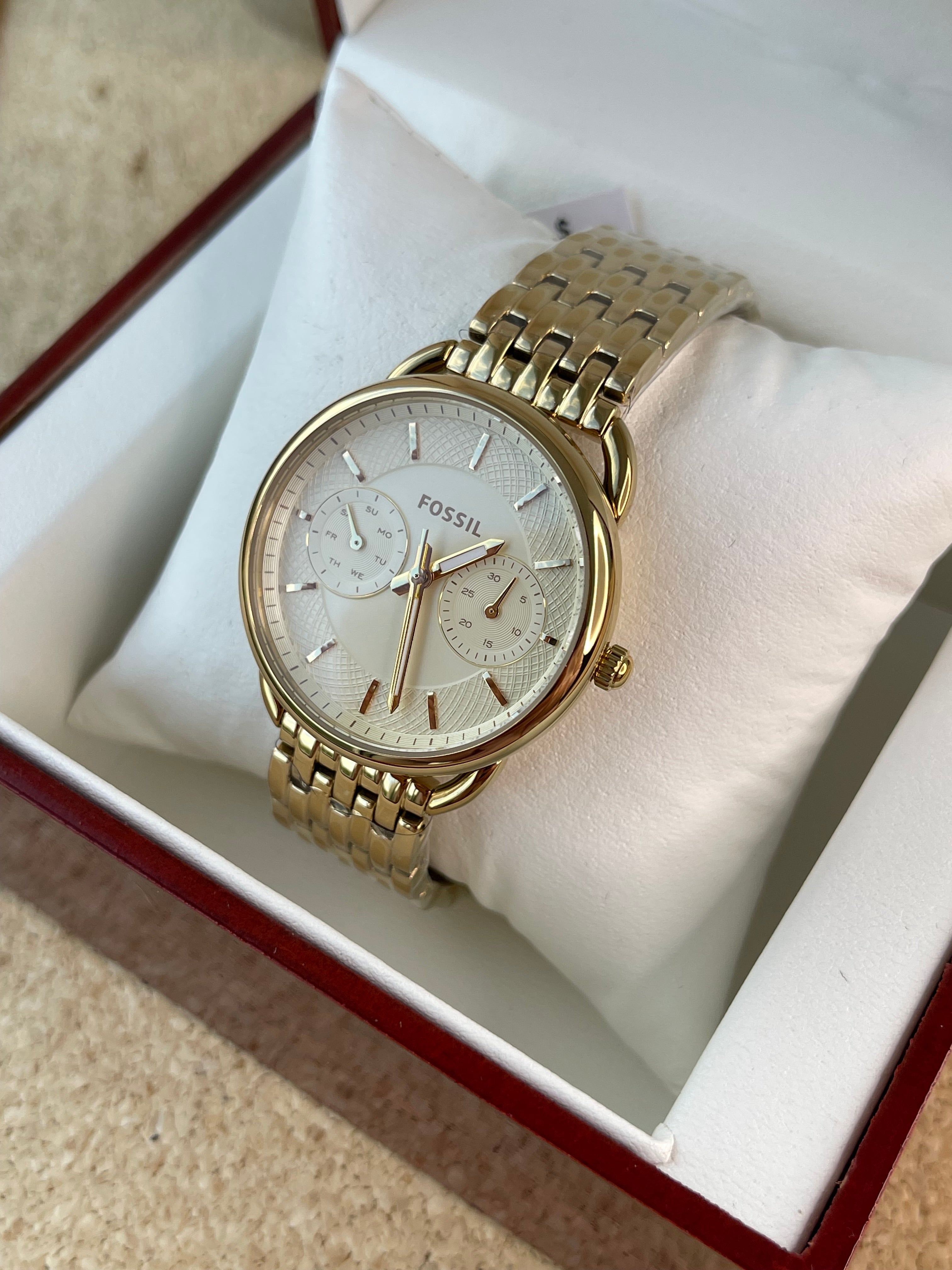 Ceas Fossil Tailor Gold nou - ES3714 - 35mm diametrul