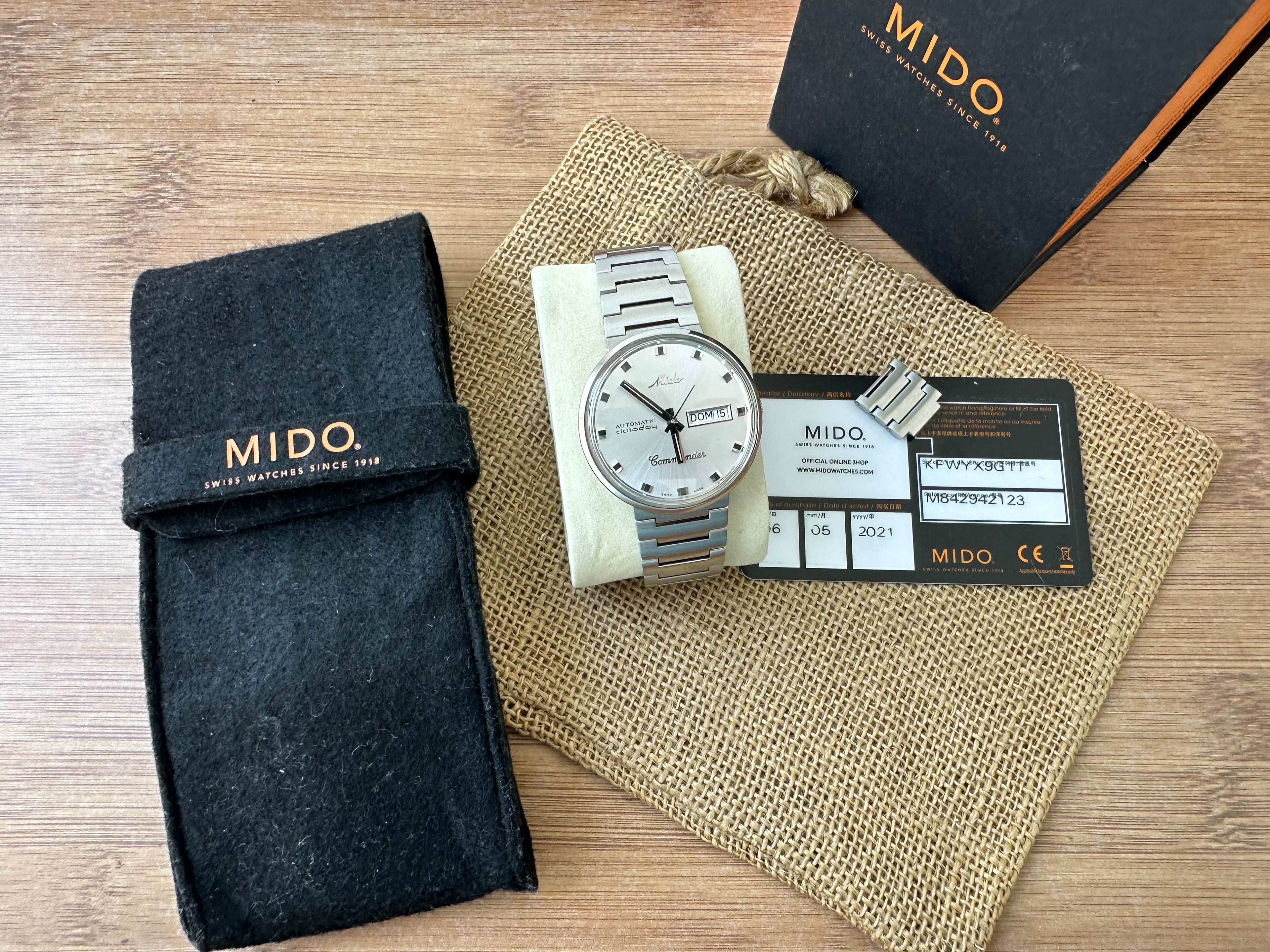 Ceas Mido Commander Automatic Datoday 39mm- Full set - Impecabil -M8425.4.11.1