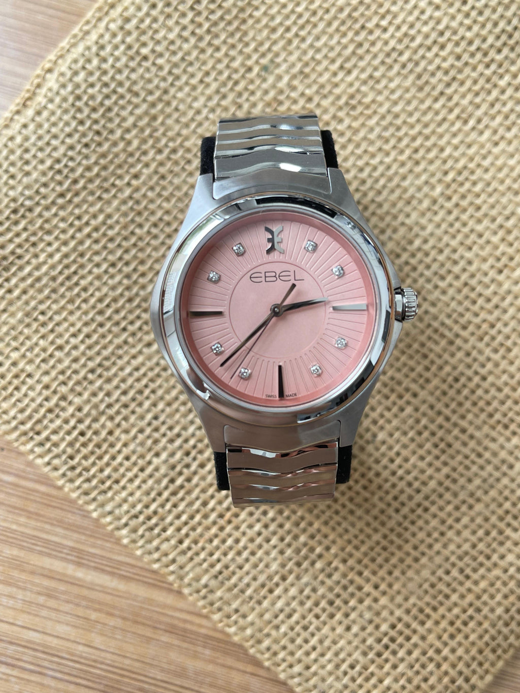 Superb Ebel Lady Wave 35mm cu diamante - ref. 1216303
