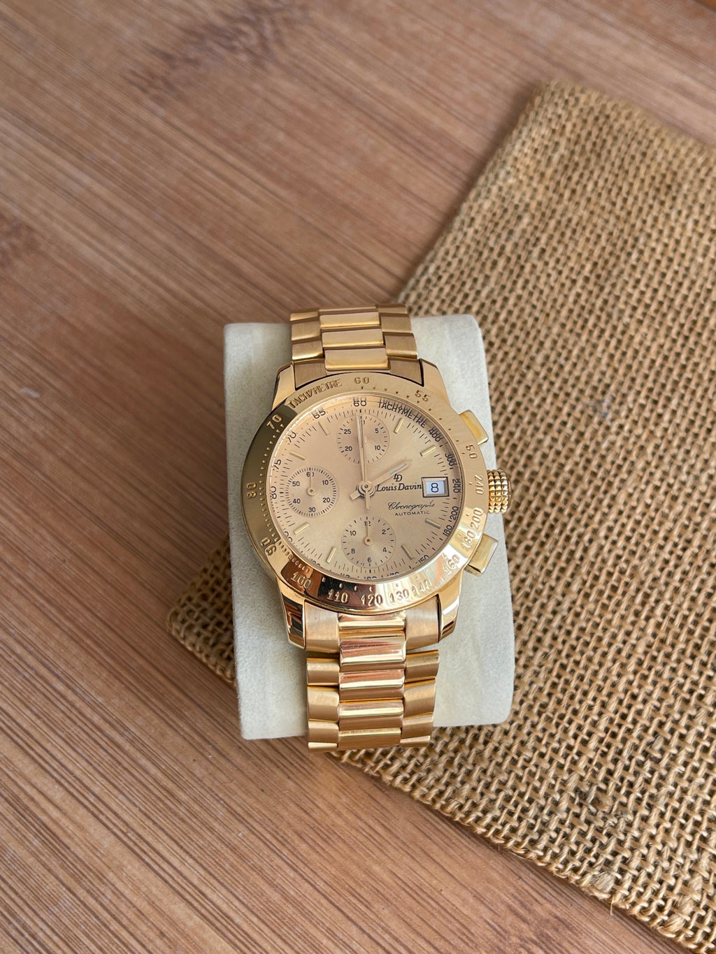 Ceas din Aur 18K Louis Davin - Valjoux 7750 - 148g total