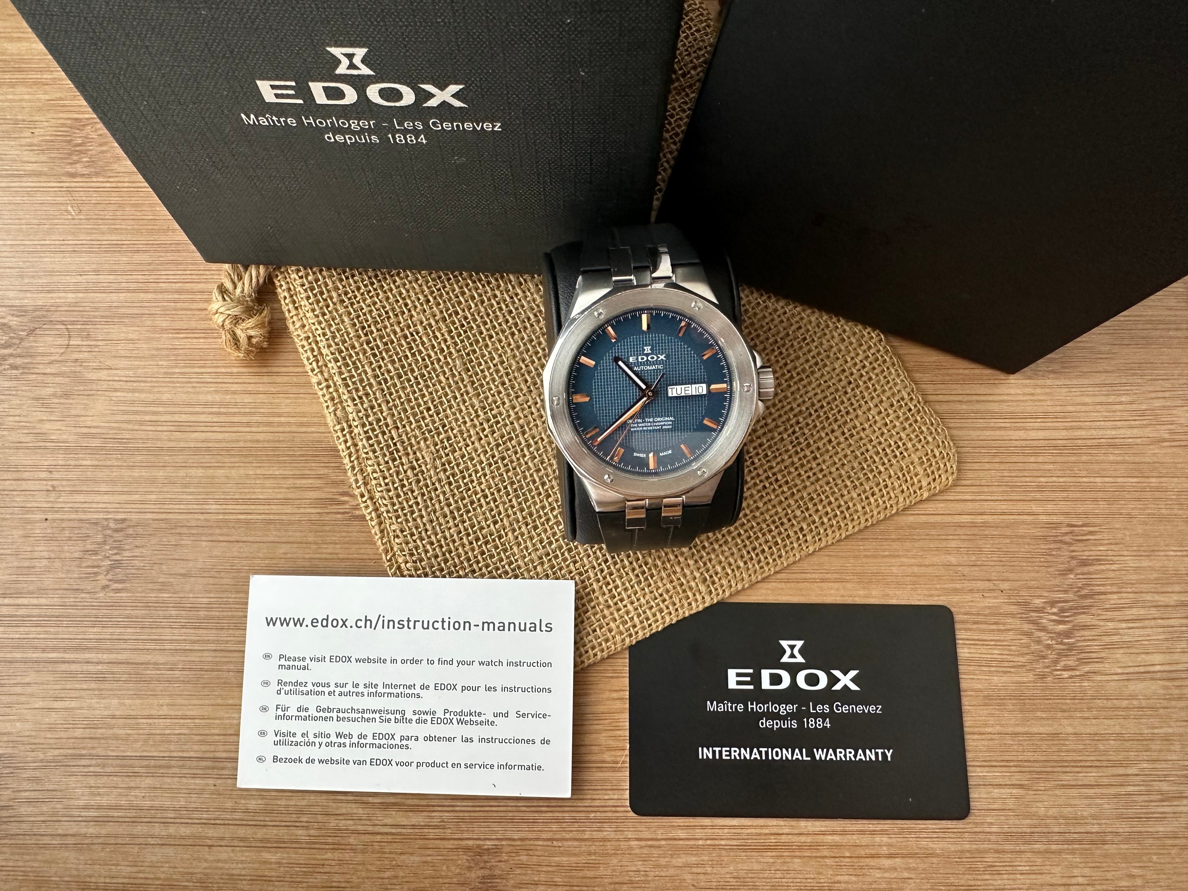 Ceas Edox Delfin Full set Rubber Strap