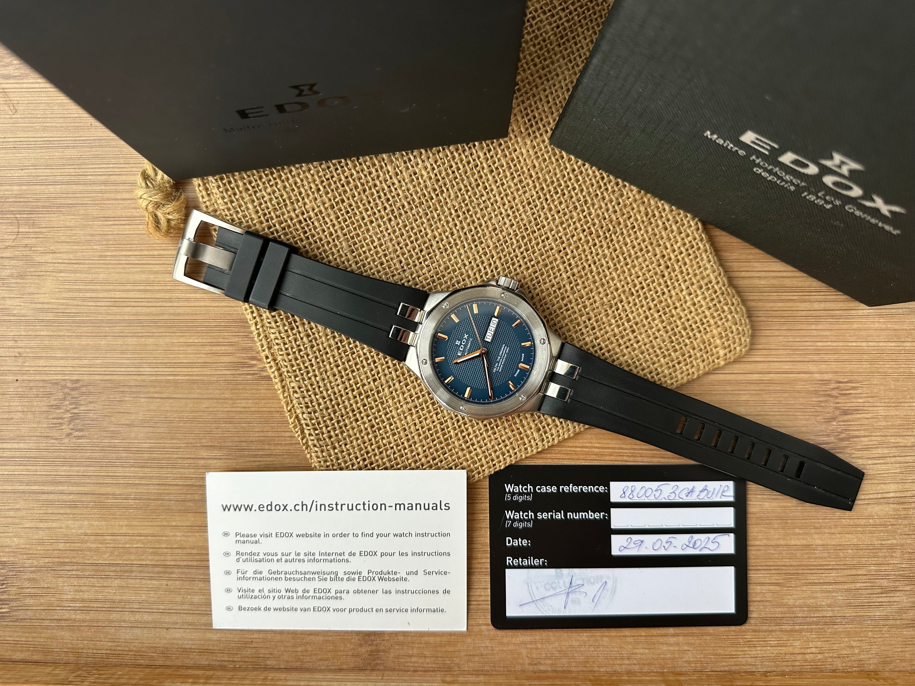 Ceas Edox Delfin Full set Rubber Strap