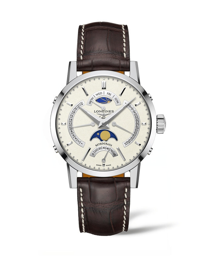 Ceas barbatesc Longines L4.828.4.92.2
1832 Retrograde Moonphase Stainless Steel / Beige