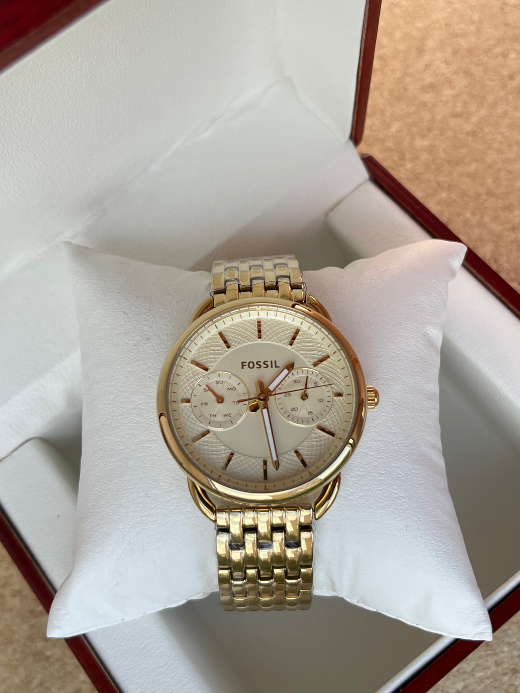Ceas Fossil Tailor Gold nou - ES3714 - 35mm diametrul