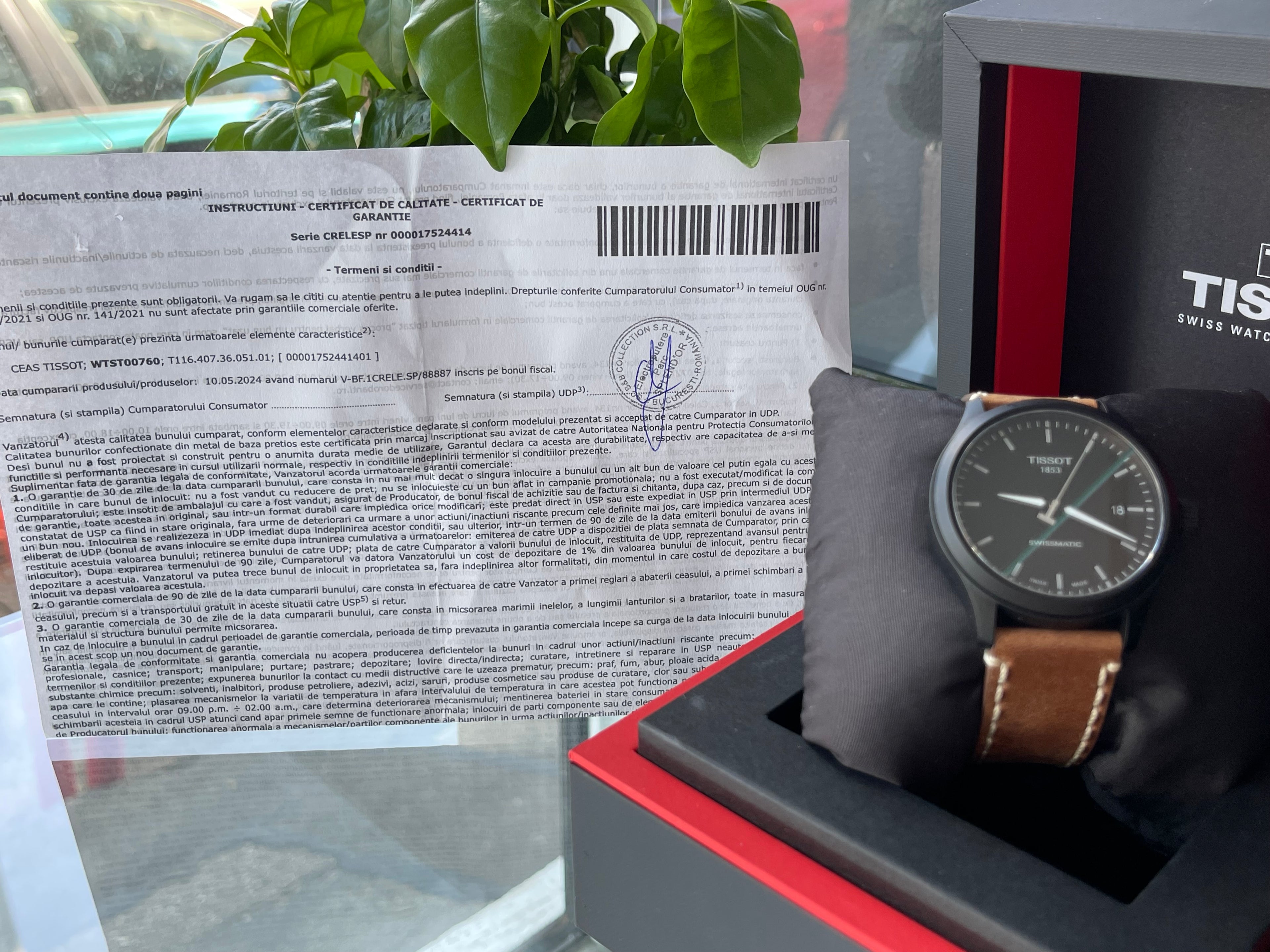 Ceas Tissot Gent XL Swissmatic - Ref. T116.407.36.051.01 - 43mm diametrul condiție excelentǎ