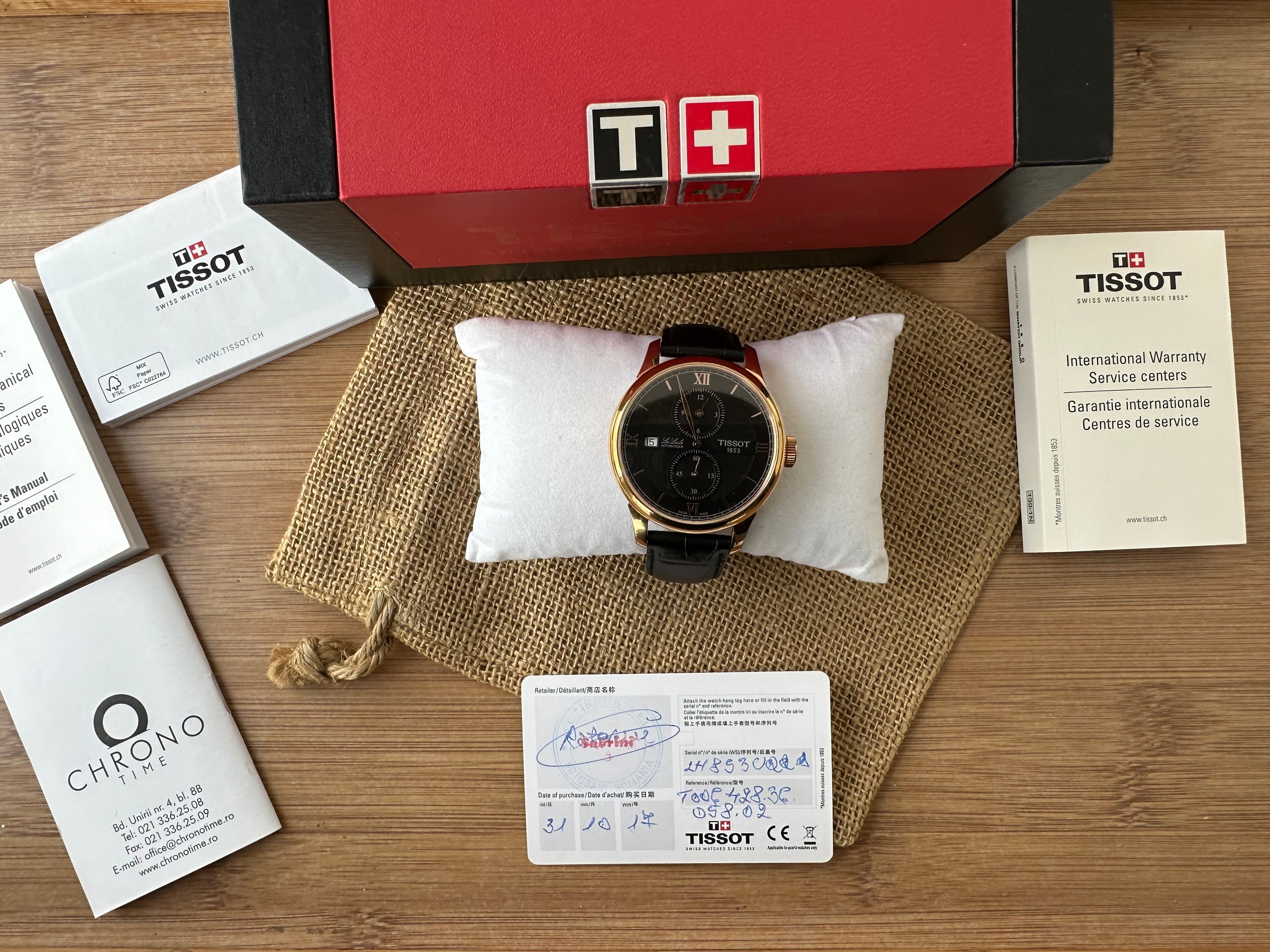 Tissot Le Locle - 39.3mm diametrul - mecanism Eta 2825-2