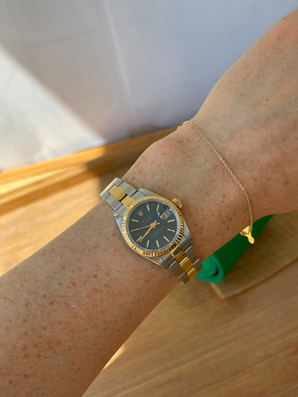 Rolex Datejust Lady Aur şi Oțel 26mm Blue Dial Ref. 69173