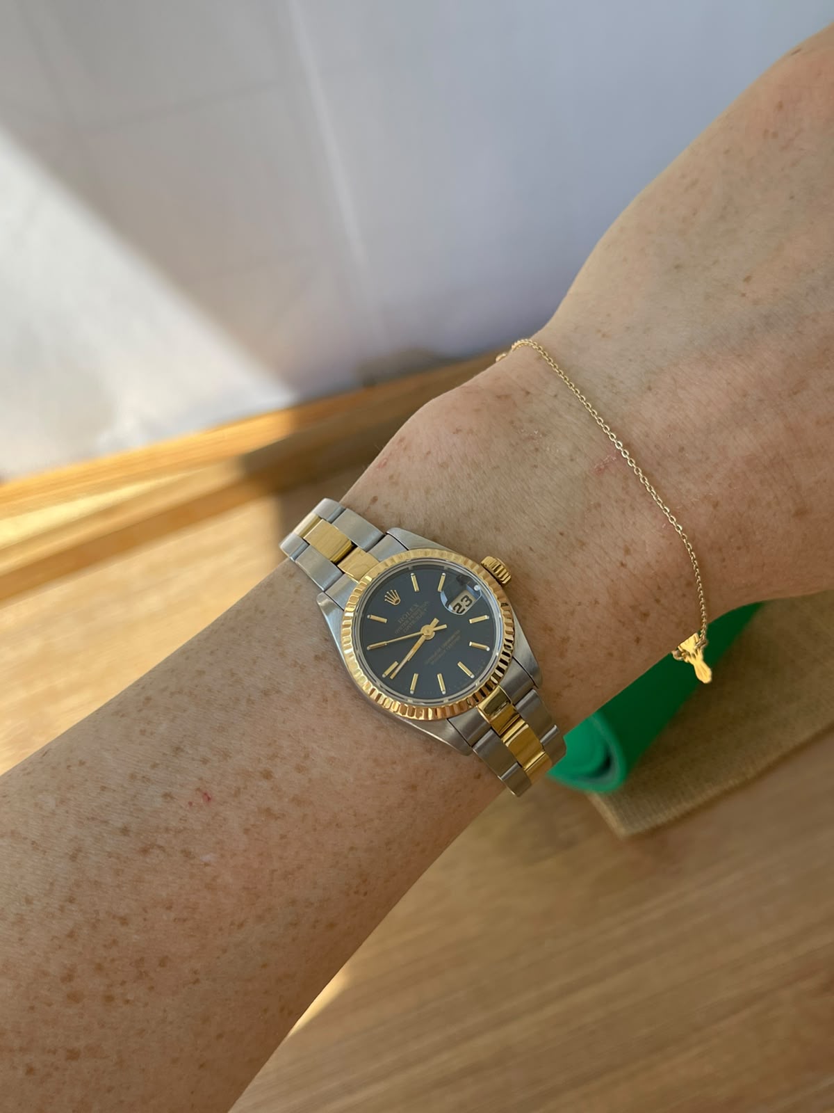 Rolex Datejust Lady Aur şi Oțel 26mm Blue Dial Ref. 69173