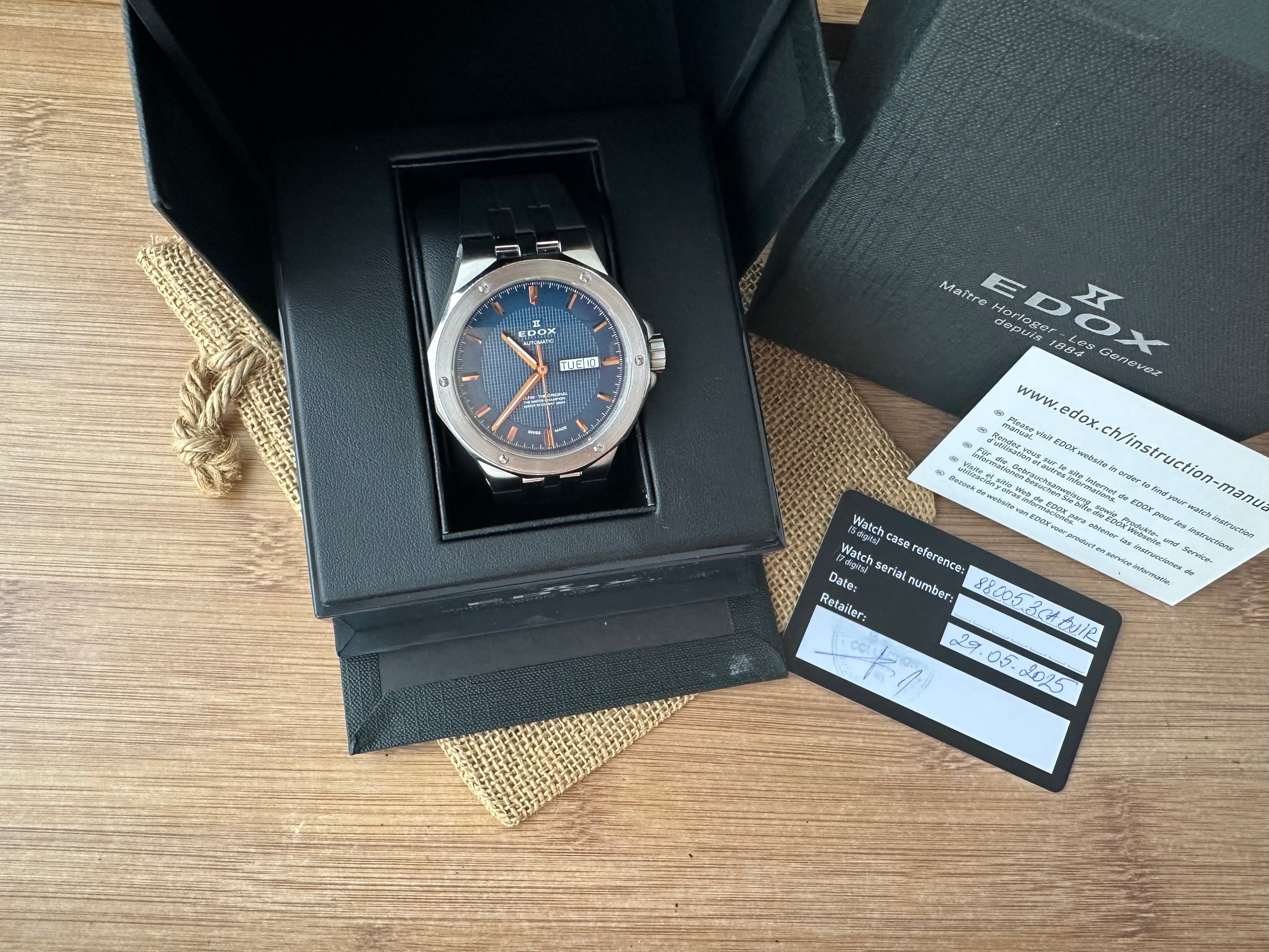 Ceas Edox Delfin Full set Rubber Strap