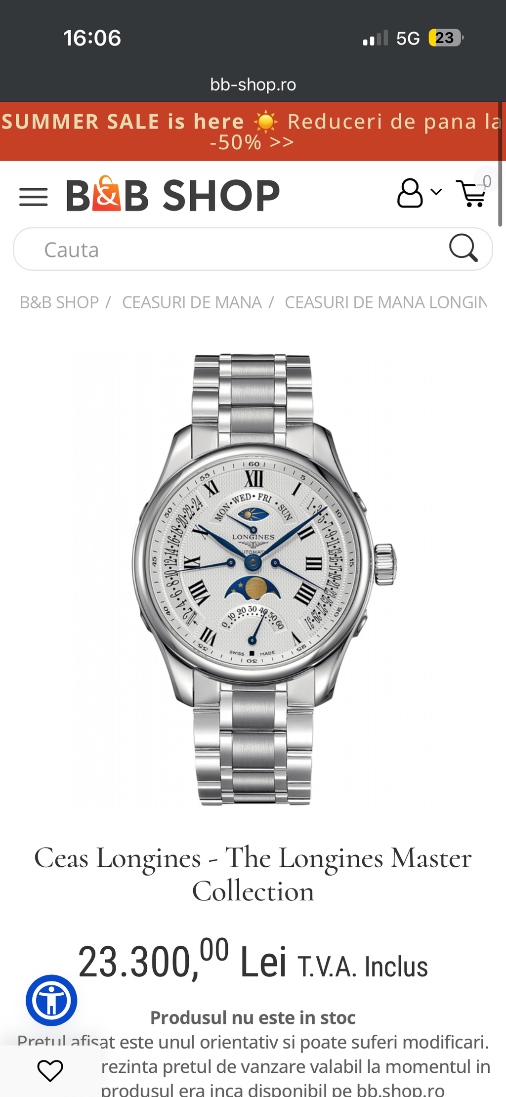 Ceas Longines Master Collection
Ref. L2.739.4.71.6 - 44mm