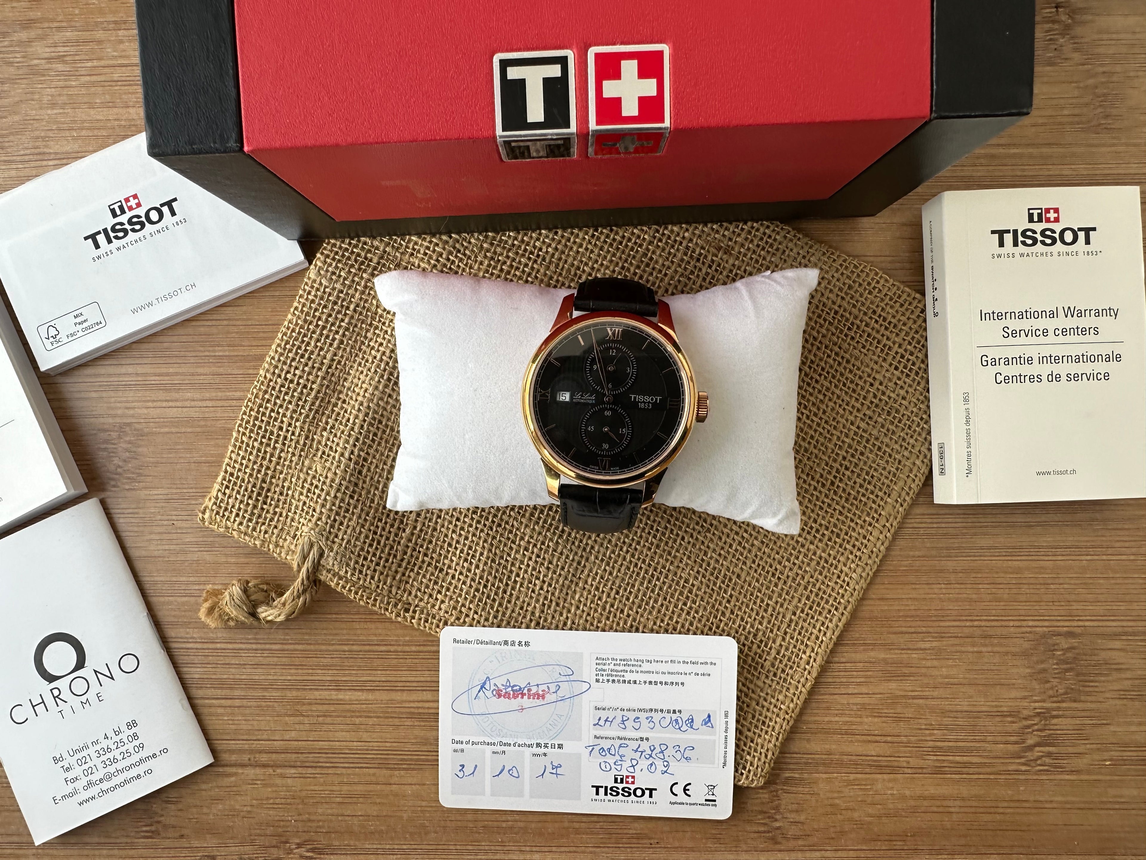 Tissot Le Locle - 39.3mm diametrul - mecanism Eta 2825-2