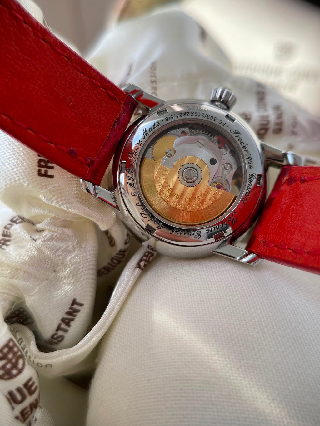Superb Ceas Frederique Constant - Lady - Automatic - Open Heart cu diamante 💎Ref. FC-310DHB2P6