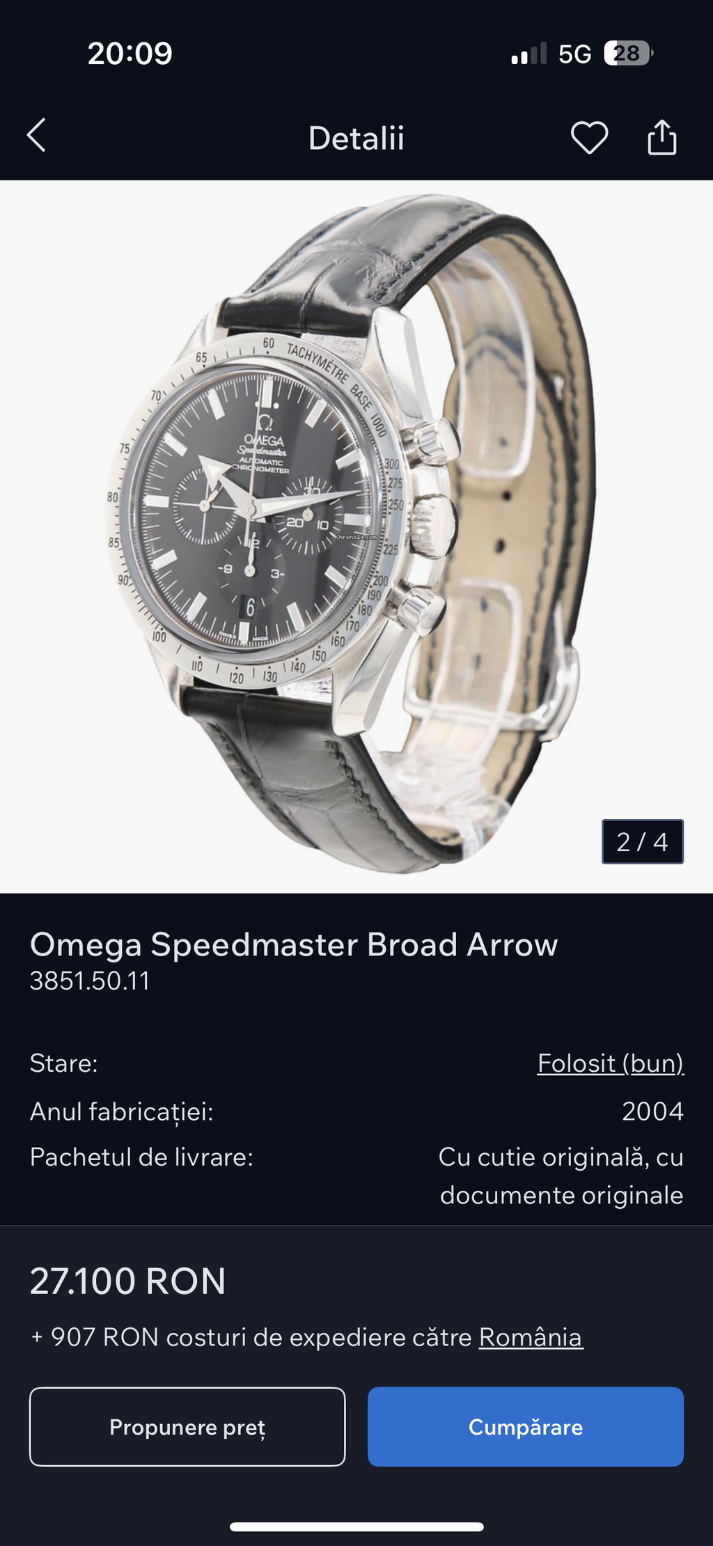 Omega Speedmaster Automatic Chronometer - BROAD ARROW