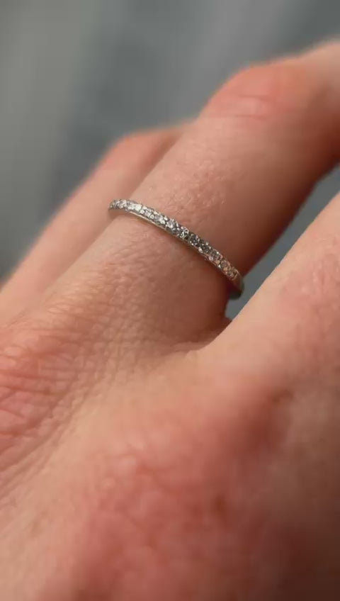 Superb Inel Aur alb 18k - diamante - certificat