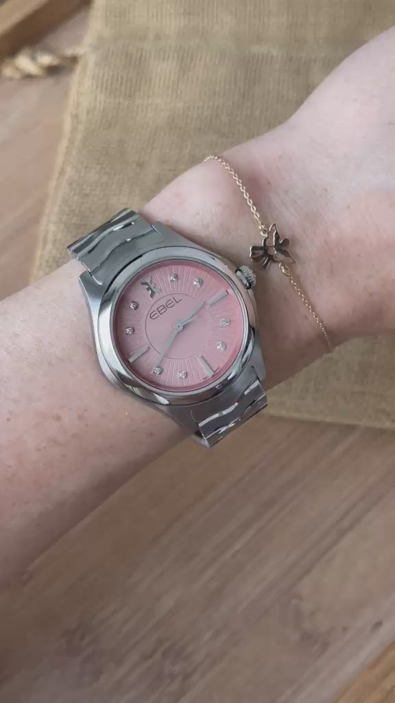 Superb Ebel Lady Wave 35mm cu diamante - ref. 1216303