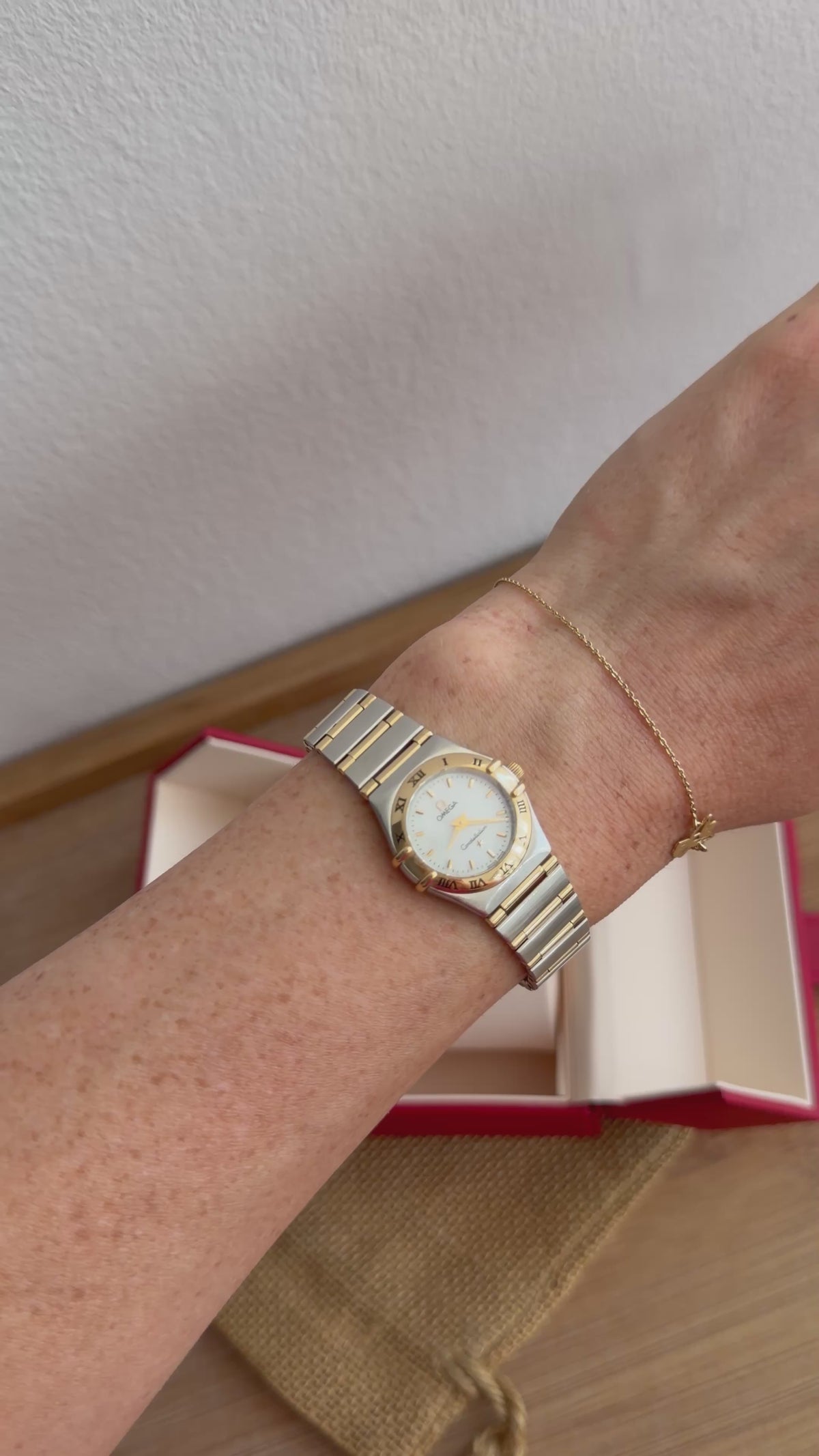 Omega Constellation Aur şi Otel 22mm diametrul - Full bar 18K gold - Full links