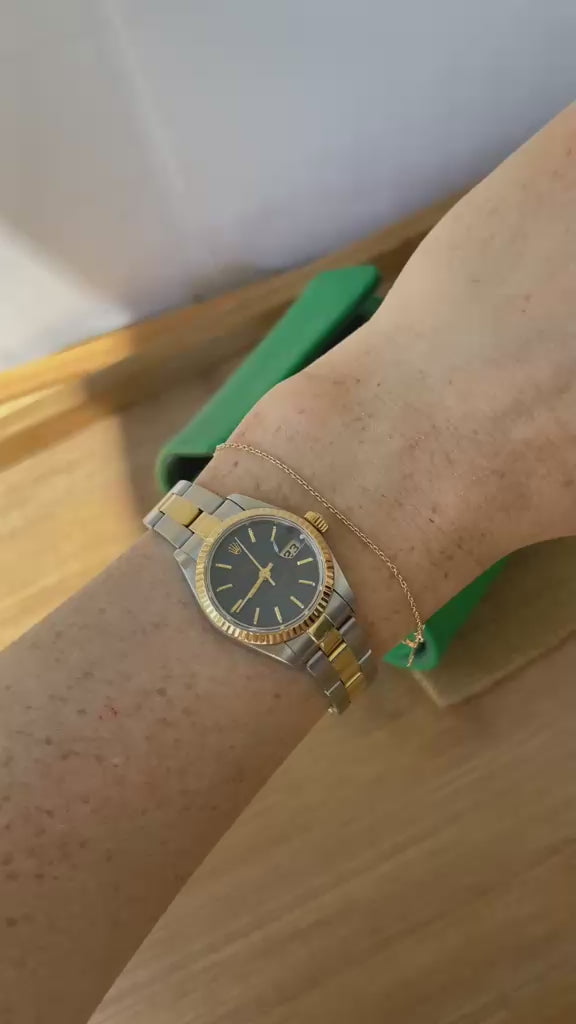 Rolex Datejust Lady Aur şi Oțel 26mm Blue Dial Ref. 69173