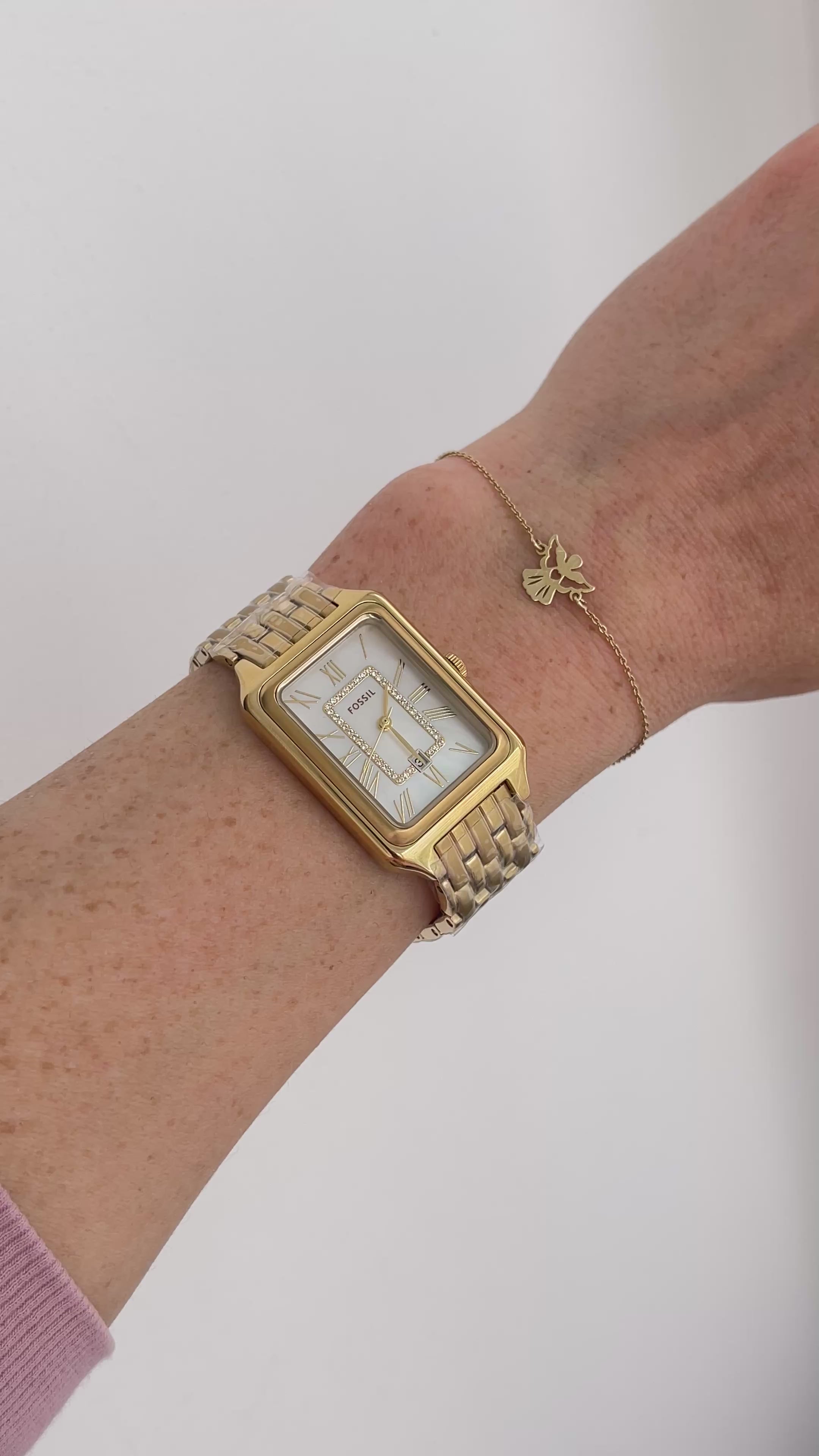 Ceas Fossil Raquel Gold 26mm - Mother of Pearl - ES5304